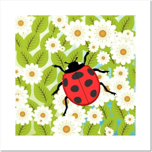 Ladybug on foliage Posters and Art